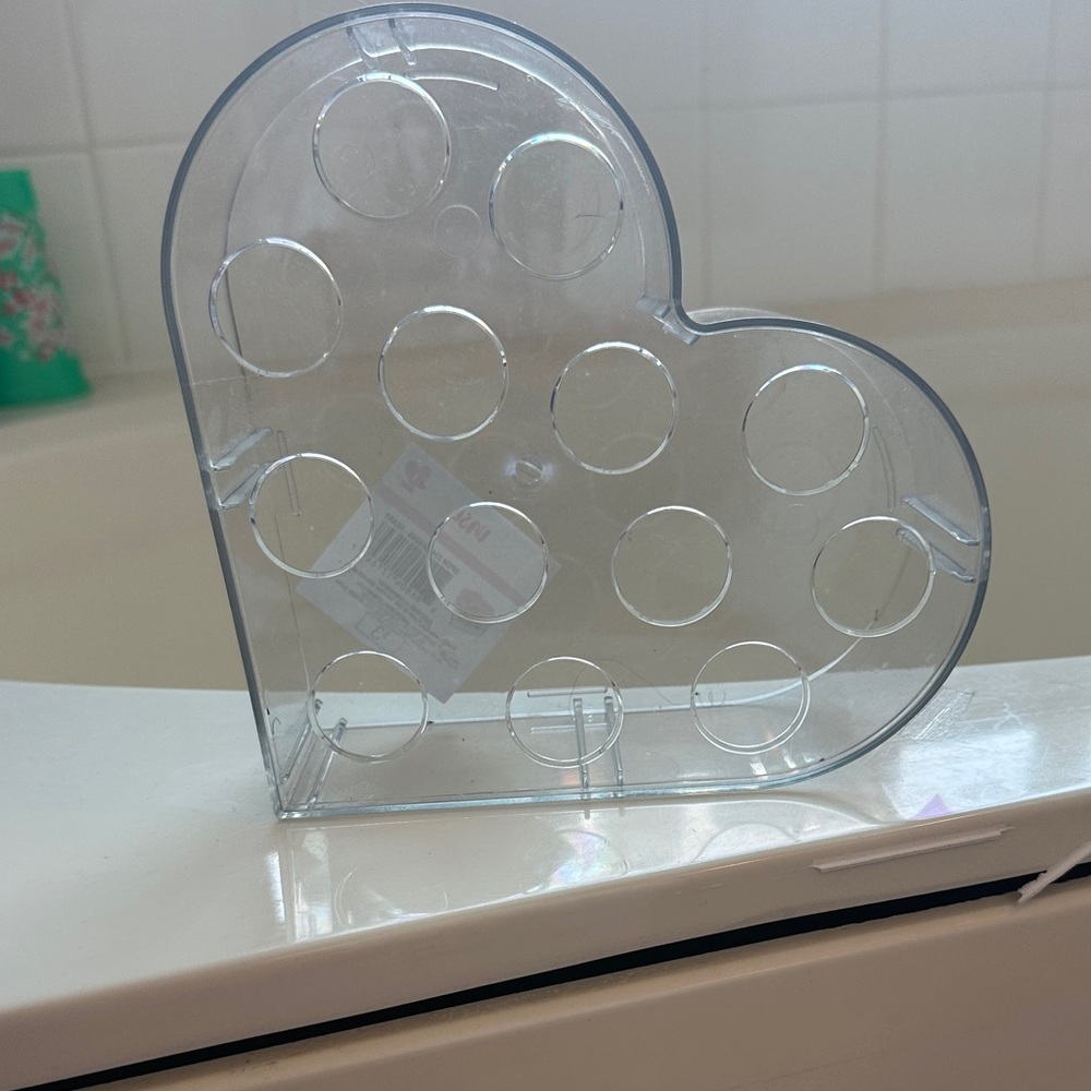 Clear Heart-Shaped Organizer